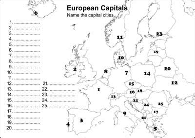 Europe Capitals Quiz .